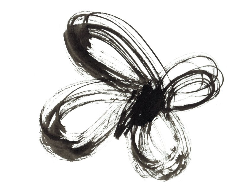 tekening-oost-bndische-inkt-vlinder